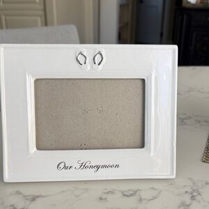 White Honeymoon Photo Frame